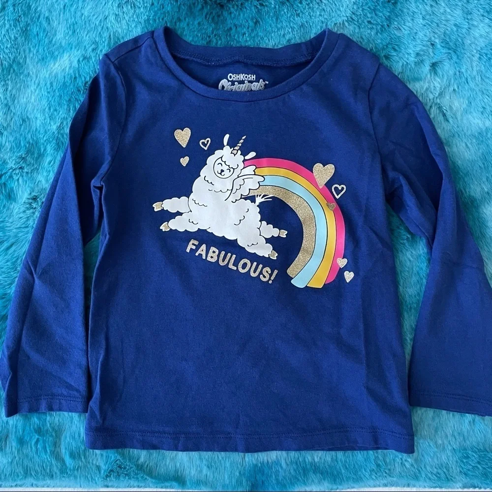OshKosh B’gosh Toddler Girl Long Sleeve Graphic Tee Size 2T